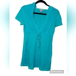 Mossimo Supply Co. Women Hooded Shirt Size Large